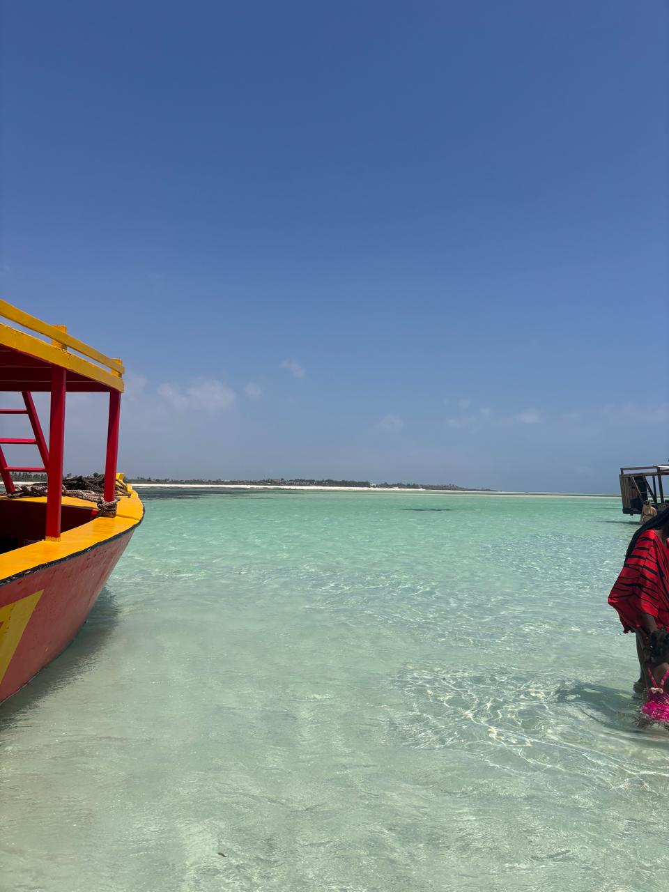 Traditional dhow at a Watamu sandbank