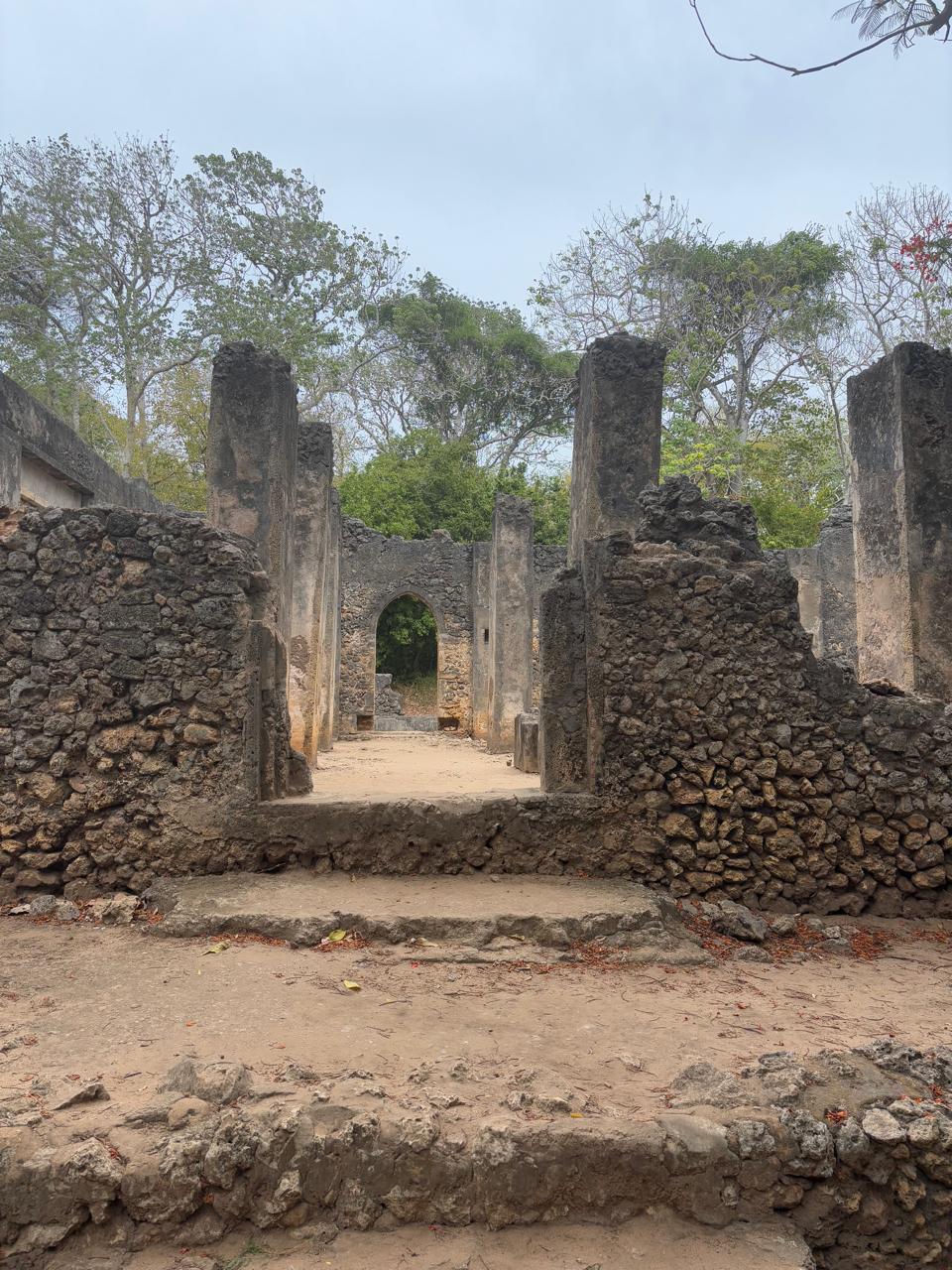 Coral-stone archway at the Gede Ruins